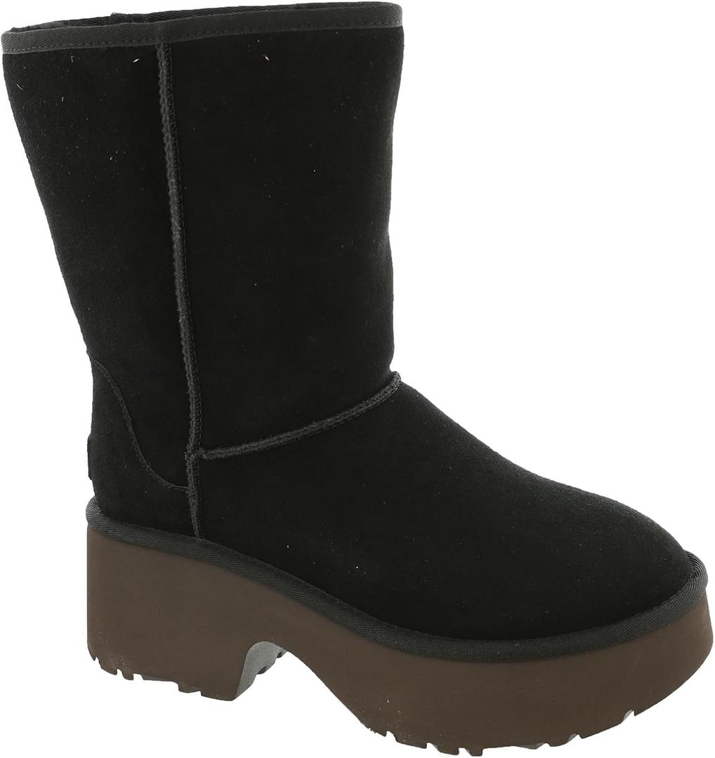 UGG Women's Classic Short New Heights Fashion Boot (9, Black)