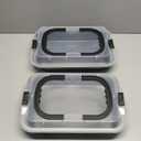 2 Pcs Cake Baking Pan with Lid and Handle, 9 x 13 Inch Non-Stick Rectangle Sheet Cake Pan Carrier for Brownie Roasting Cooking Baking (Black Gray)