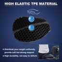 Foldable Motorcycle Gel Seat Cushion, Large 3D-Honeycomb Structure Shock Absorption & Breathable Motorcycle Gel Seat Pad for Long Rides (L)