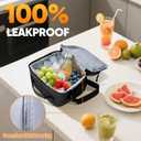 BALEINE Insulated Lunch Bag for Men Women, Leakproof Cooler Bag with Adjustable Shoulder Strap for Work Picnic, Lunch Box for Women Men (Small, Black)