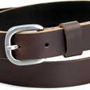Ashford Ridge 25mm Full Grain Leather Belt (Medium (32" - 36" waist), Brown)