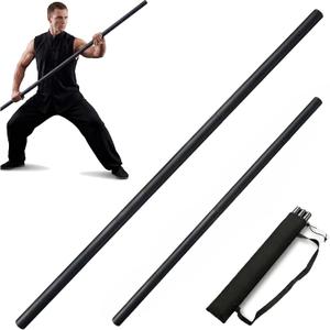 Collapsible Bo Staff 4ft & 6ft – Foam-Padded Martial Arts Practice Staff for Safe Training, Adjustable Portable Self-Defense Equipment with Carry Bag