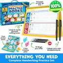 Magic Grooved Writing Practice for Kids Age 3-5 - Grooved Writing Books for Kids 3-5 - Handwriting Practice for Kids 5-7 - Tracing Books Toys for 4 Year Old - Preschool Learning Activities
