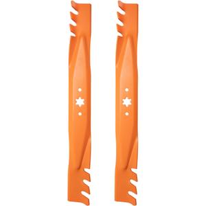 Mower Blade 942-04308-X Replaces for Cub Cadet/MTD/Troy B ilt 42 Inch Deck LTX1040 RZT-L42 XT1 XT2 LT42, 942-0616 742-0616 942-04126 942-04308-X, Heavy Duty Toothed Mulching Blades, 2 Pack