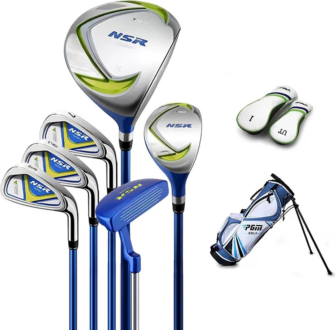 PGM Golf Club Set - 6 Pieces Junior Complete Golf Club Set for Kids Children - Right Handed - (#16, #26,#7,#9,#S), Putter, Golf Stand Bag