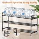 INSMART 3-Tier Expandable Shoe Rack, Stackable and Adjustable Shoes Organizer Storage Shelf, Sturdy and Durable Metal Structure Free Standing Shoe Rack for Closet Entryway Doorway