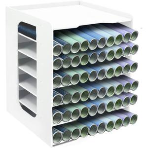 Vinyl Roll Holder, Holds Over 60 Countertop Cabinet Vinyl Roll Storage Organizer, Dust-Reduced, Stable and Durable, Superior Protection, Ideal for Craft Room Organizatio