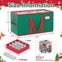 Christmas Ornament Storage Box with Adjustable Dividers Green Ornament Storage Container with 8 Tray 128 Individual Compartments Large Christmas Ornament Storage for Christmas Decorations