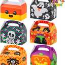 JOYIN 24 PCS Halloween Treat Boxes Candy Boxes, House Cardboard Goodie Bags, Cookies Candy Bags for Kids Children Trick or Treat, Holiday Pastries, Cupcakes, Party Favor Supplies, Decoration