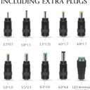 19V 2.1A 40W Power Supply Adapter for 19volt 0.5A 0.8A 1A 1.5A 1.8A 2A 2.1A, 500mA 800mA 1000mA 1500mA 1800mA 2000mA Equipment with 10 Tips ac dc Adapter DC Plug 5.5x2.1mm & 2.5mm