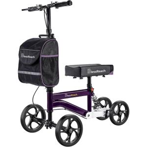 BlessReach Economy Knee Scooter, Steerable Knee Walker, Foldable Knee Scooters for Foot Injuries Adult Best Crutches Alternative (Purple)