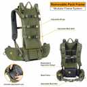 MOXULE Pro 5000 Frame Backpack - Meat Hauler Pack with Rain Cover for Outdoor- Lightweight, Green, 80L