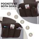 VANSOFY 100% Waterproof Recliner Chair Cover, Recliner Cover with Non-Slip Granule, Washable Reclining Chair with Pocket Furniture Protector for Kids, Pets(Chocolate, 23")