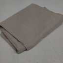 jinchan Linen Textured Room Darkening Curtain 90 Inch Long for Living Room 1 Panel Thermal Insulated Grommet Top Window Drape for Bedroom Greyish Beige Single Panel Curtain 52W x 90L