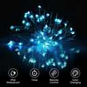 Dazzle Bright Color Changing Fairy Lights Battery Operated, 2 Pack Total 40FT 120LED Silver Copper Wire RGB String Lights with Remote, Waterproof Halloween Decorations for Indoor Outdoor Party Decor
