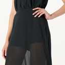 The Drop Women's Dierdre Sheer Maxi Skirt (Large, Black)