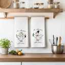 2 x Funny Goose Kitchen Towels, Bachelorette Party Gifts Dish Tea Towels for Kitchen Decor, Engagement Newly Engaged Gifts for Couples Decorative Hand Towel for Bathroom, 16x24 Inch Set of 2