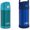 THERMOS FUNtainer 12 Ounce Insulated Kids Water Bottle Replacement Straws, 4 Straws (Clear)