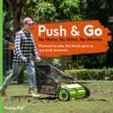 GreenSweep Pickup Pro XL V26 Garden Sweeper – Manual Push Lawn Sweeper for Leaves, Grass Clippings & Garden Debris – Adjustable Height Leaf Collector
