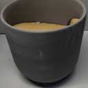 LE TAUCI 10 Inch Plant Pot with Acacia Wood Stand, Ceramic Planters for Indoor Plants, Plant Pots Indoor for Home Decor, Mid-Century Modern Pots for Plants with Drainage Hole and Plug, Charcoal Gray