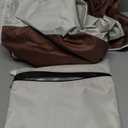 UNARK Outdoor Egg Chair Cover, Wicker Patio Egg Chair Covers Waterproof Roll Up Design with Zipper Dust Protection Weather Resistant, 40L 24W 50H Inches, Beige and Brown