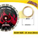 16 Inch Asphalt Laser Welded Diamond Blade, Wet/Dry Cutting Asphalt Green Concrete Diamond Saw Blade, Segmented Rim with Wedge Segments,1''-20mm Arbor