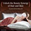 100% Pure Mulberry Silk Pillowcase for Hair and Skin - 22 Momme 6A Zippered Silk Pillow Case-King 20"x36" Gifts for Women(Pack of Silk Pillowcases and Eye Mask Set) (Silver Grey)