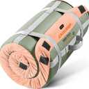 Memory Foam Glamping Roll Up Futon Mattress, Japanese Floor Bed Camping Mattress Sleeping Mat for Indoor and Outdoor