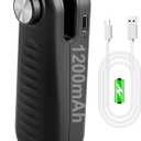 2 in 1 Mini Bag Sealer, Bag Sealer Heat Seal with Cutter, USB C Rechargeable Chip Bag Sealer Heat Seal, Portable Bag Resealer for Plastic Bags Snacks & Food Storage,Bright Black