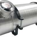 Yilann 2 Gallons Spun Aluminum Fuel Gas Tank 6" x 18" End Fill 1/4 NPT Outlet, For Lawn Mower，Go Kart, Mini Bike, Mini Excavator
