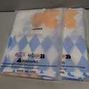 2 x ZTHMOE Fabric 72x43inch Oktoberfest Photography Backdrop Blue White German Bavarian Beer Festival Background Autumn Harvest Celebration Party Decorations Photo Banner Booth