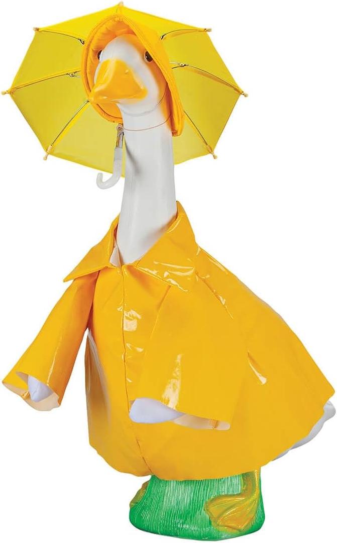 Gaggleville Raincoat Goose Outfit, Fits Large 23" H Statue, by Fox Valley Traders