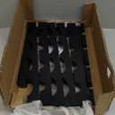 Homevany Bamboo Wine Rack, Sturdy and Durable Wine Storage Cabinet Shelf, Wine Racks Countertop for Pantry - 3 Tiers 12 Bottle Wine Rack, Black