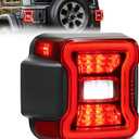 LED Tail Lights Compatible with 2018 2019 2020 2021 2022 2023 2024 2025 Jeep Wrangler Taillights Rear Brake Lamp Rear Reverse Stop Brake Lamp Replacement for OEM#68434890AB (Left Driver Side)