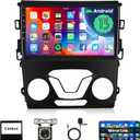Android 13 Car Radio for Ford Fusion 2013-2019 GPS Navigation, Rimoody Car Stereo 9 Inch Touchscreen WiFi Mirror Link Bluetooth FM SWC Rear View Camera Microphone