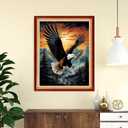 DMCVIVR Stamped Cross Stitch Kits for Adults Beginners Embroidery Kits 11CT Needlepoint Kits Cross Stitch Patterns Embroidery Patterns-Eagle Sunrise 16x20 inch (Handicrafts14)
