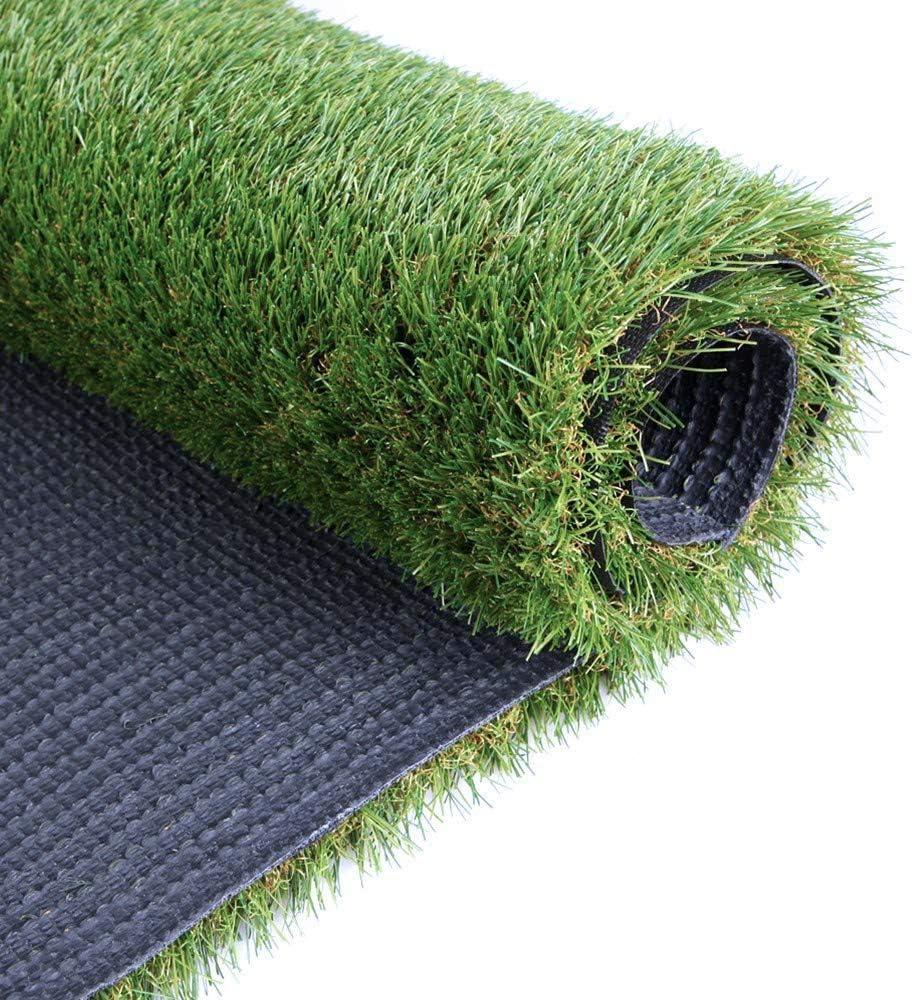 Petgrow Synthetic Artificial Grass Turf Lawn 4ft x 10ft, 1.38" Outdoor/Indoor Fake Grass Rug Astroturf for Dogs,Faux Grass Rug with Drainage Holes/Custom Size Provided (4 x 10ft)