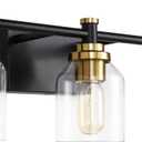 SOLFART Vintage 3-Light Bathroom Vanity Light Over Mirror Globe Vanity Light Fixtures for Bathroom Glass Shade Bath Fixtures 3 Lights