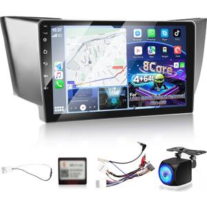 [8 Core 4+64G] Upgrade Android Radio for Lexus RX300/RX330/RX350/RX400H 2004-2009, 9 inch IPS Touchscreen Carplay Stereo - 3D Car Model, Cooling Fan, 5G/WiFi, DSP Hi-Res + AHD Backup Camera + Canbus