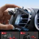 ICAILIN Car Phone Holder Mount for Round Air Vent, Universal Circular Vent Cell Phone Mount Compatible with Mercedes Benz A/B/C/E/S/GLC Class, Jeep Wrangler, Mini Cooper, Fits iPhone & Samsung