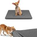 Indestructible Chew Proof Dog Bed, Heavy Duty Dog Crate Pad for Aggressive Chewers, Rip-Resistant Kennel Mat, Machine Washable Durable Pet Bed for Indoor Outdoor Use (S:24x17in)