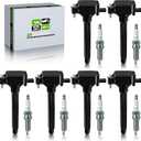 partszen UF648 Ignition Coils Pack 93175 Spark Plugs for Chrysler 200 300 Town Country for Dodge Avenger Challenger Charger Durango Grand Caravan Journey for Jeep Cherokee Ram1500 2500 3500 3.2L 3.6L