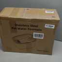 3 Gal Stainless Steel Dog Water Fountain for Large Dog, Pet Fountain Water Bowl Automatic Dispenser with Top Window & LED, Supet Quiet Pump for Multi Pet Home