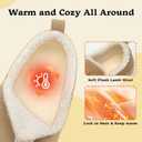 BARERUN Toddler Slippers Wide Waterproof House Shoes Fuzzy Suede Moccasin Slippers for Kids Barefoot Adjustable Indoor Outdoor Slip On Warm Winter Shoes (Beige)