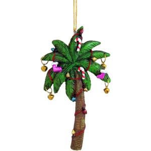 Tropical Christmas Palm Tree Hanging Ornament, 5 1/2 Inch