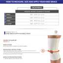 CHAMPION Knee Brace Flexible Stays Knit Elastic, White, Large