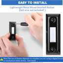Saillong Wired Door Bell Chime Kit with 16V 10VA Two Note Lighted Metal Doorbell Buttons and Doorbell Chime Cover for Home Wall Inside, Compatible with Most Brand Doorbells, Black (Checked)