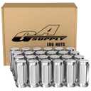 GAsupply M14x1.5 Lug Nuts - Long Bulge Acorn Closed End Chrome Lug Nuts Conical Seat 1.9" Tall 3/4" Hex Compatible with Ford Chevy Lincoln GMC Cadillac (24 Pack)