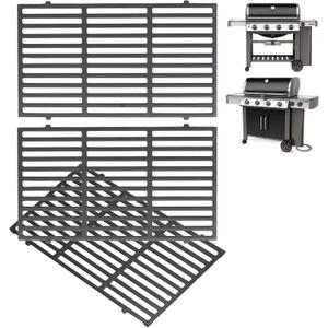 66097 Genesis II 400 Grill Grates for Weber Genesis GS4 II/LX 400 Series Grills Parts Genesis 2 E-410 S410 E-435 S-435 E-415 SE-410 LX S-440, 66089 Grates for Kitchen-aid 740-0781 Parts Cast Iron