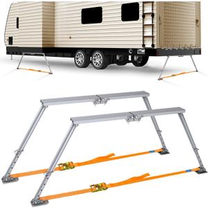 Universal RV Stabilizer, Help to Reduce Shaking Wobble Compact and Foldable Come with a Carry Bag RV 5TH Wheel Accessories Universal Fit Adjustable Height from 15.35 to 25.5 inch (1 PC ONLY)